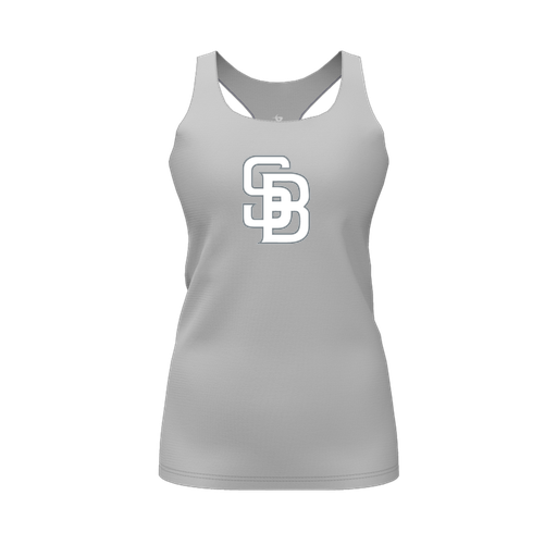 [FT0TRBGY-FYS-LOGO2] Decker Racerback Tank Top (Female Youth S, Gray, Logo 2)
