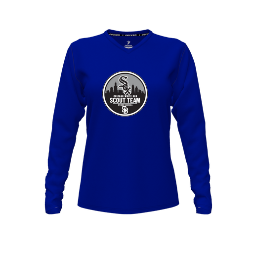 [FTLVCFRY-FYXS-LOGO3] Comfort T-Shirt (Female Youth XS, Royal, V Neck, Logo 3, Long Sleeve)
