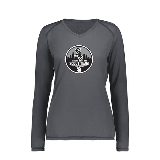 [6847.98D.XS-LOGO3] Women's SoftTouch Long Sleeve (Female Adult XS, Gray, Logo 3)