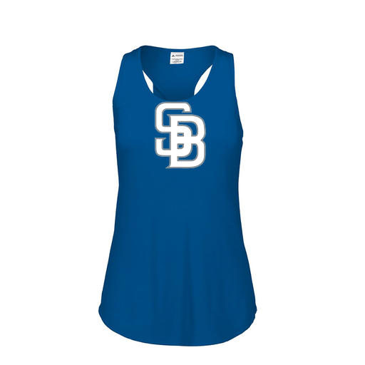 [FT0TUBRY-FAS-LOGO2] Ladies Tri Blend Tank Top (Female Adult S, Royal, Logo 2)