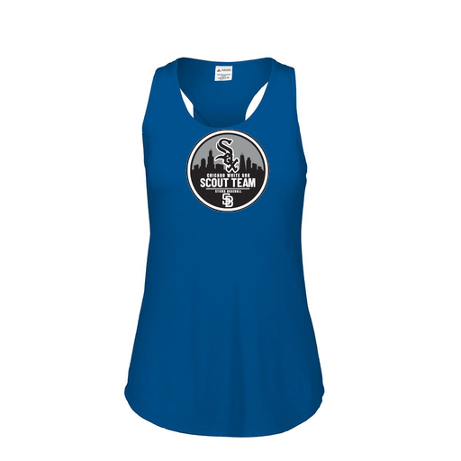 [FT0TUBRY-FAS-LOGO3] Ladies Tri Blend Tank Top (Female Adult S, Royal, Logo 3)