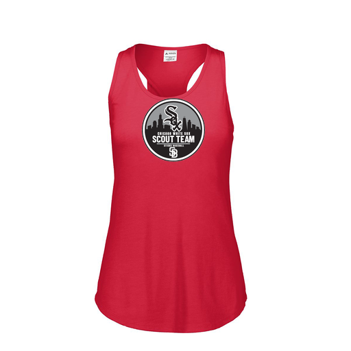 [FT0TUBRD-FAS-LOGO3] Ladies Tri Blend Tank Top (Female Adult S, Red, Logo 3)
