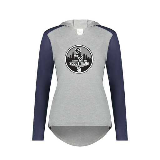 [6902.29V.XS-LOGO3] Ladies Vintage Hoodie (Female Adult XS, Navy, Logo 3)