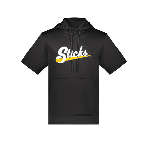 [6871.080.S-LOGO1] Men's Dri Fit Short Sleeve Hoodie (Adult S, Black, Logo 1)
