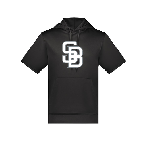[6871.080.S-LOGO2] Men's Dri Fit Short Sleeve Hoodie (Adult S, Black, Logo 2)