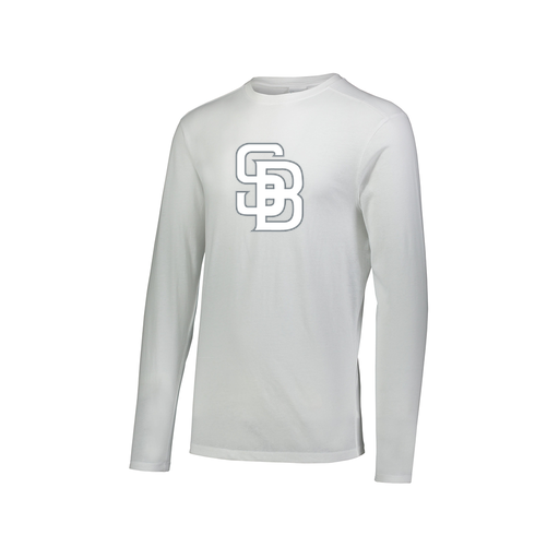 [FTLCUBWH-AXS-LOGO2] Men's LS Ultra-blend T-Shirt (Adult XS, White, Logo 2)