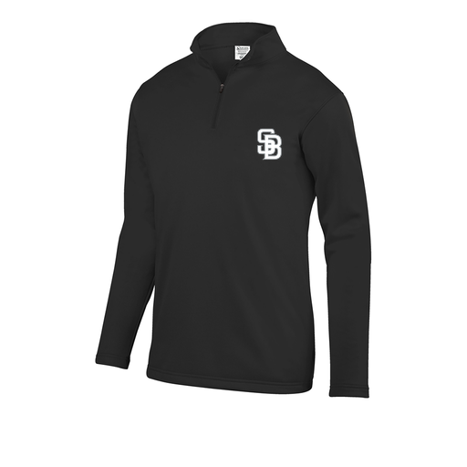 [FOLQFFBK-AS-LOGO2] Decker Men's FlexFleece 1/4 Zip (Adult S, Black, Logo 2)