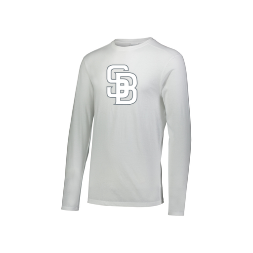 [FTLCUBWH-YS-LOGO2] Decker Youth Tri-Blend T-Shirt - Long Sleeve (Youth S, White, Logo 2)