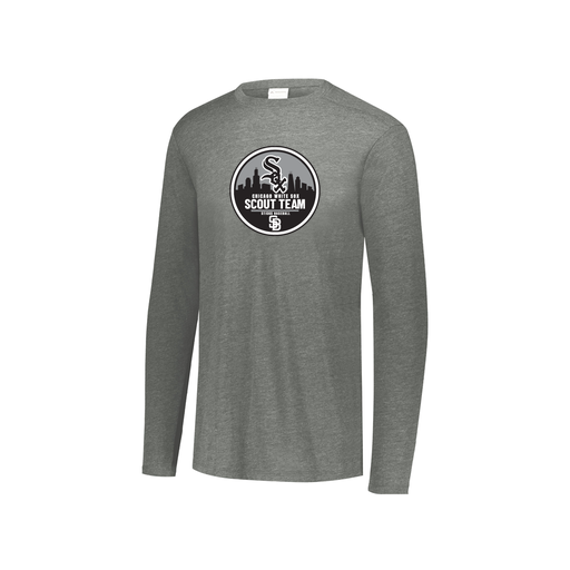 [FTLCUBGY-YS-LOGO3] Youth LS Ultra-blend T-Shirt (Youth S, Gray, Logo 3)