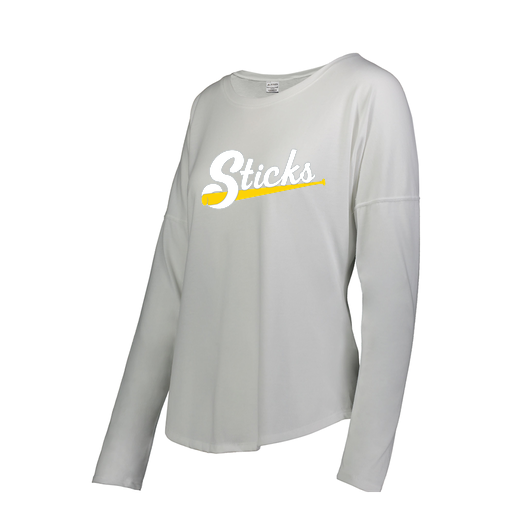 [FTLCUBWH-FAS-LOGO1] Decker Women's Tri-Blend T-Shirt - Long Sleeve (Female Adult S, White, Logo 1)