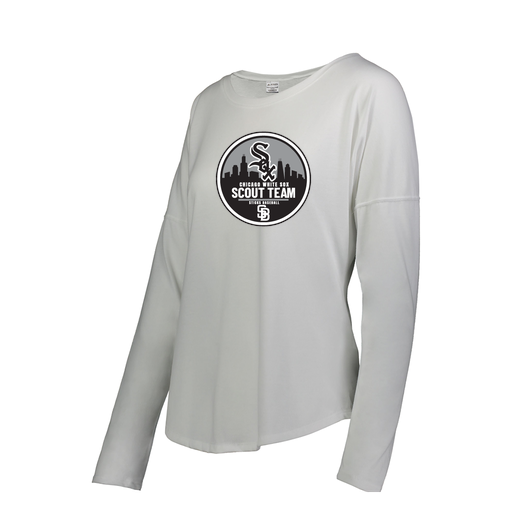 [FTLCUBWH-FAS-LOGO3] Decker Women's Tri-Blend T-Shirt - Long Sleeve (Female Adult S, White, Logo 3)