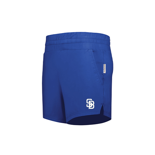[223704.060.XS-LOGO2] LADIES VENTURA SOFT KNIT SHORTS (Female Adult XS, Royal, Logo 2)